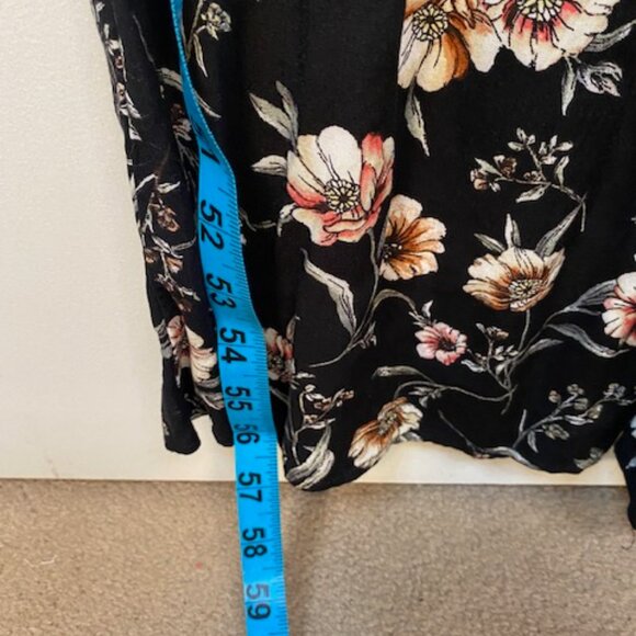 Xhilaration black and floral short sleeve Pants jumpsuit - Picture 11 of 11